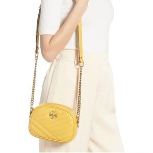 Tory Burch Kira Small Chevron Camera Yellow